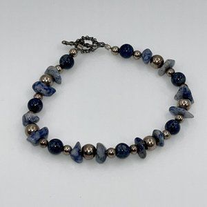 Blue-Stone Beaded Bracelet